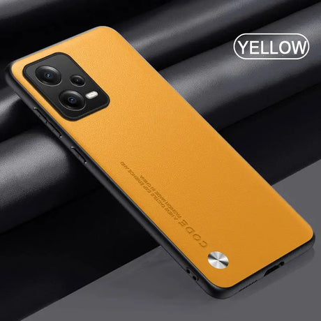 The back of a yellow iphone case