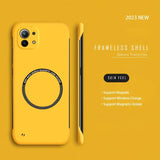 the yellow iphone case is shown with the logo