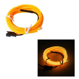 a yellow neon rope with a white light