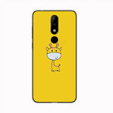 a yellow phone case with a cartoon character on it