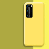 The back of a yellow phone case