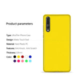 The back of the yellow phone case