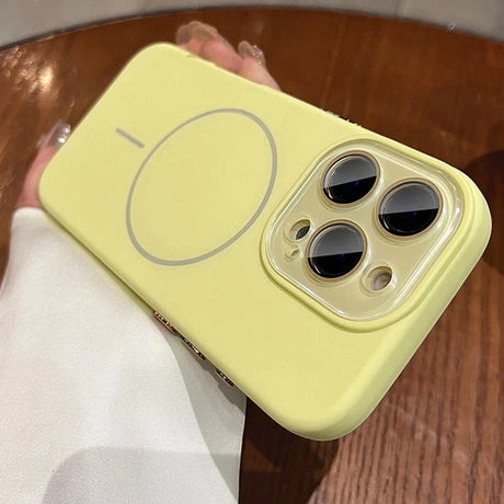 Yellow phone case with MagSafe.