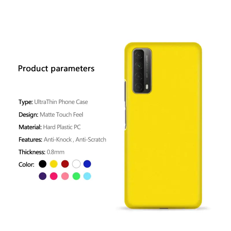 the back of a yellow phone case with the text product