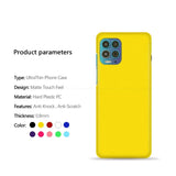 the back of a yellow phone case with the text product