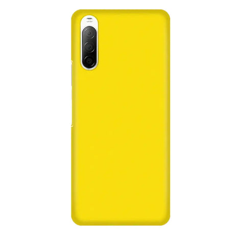 The back of a yellow phone case