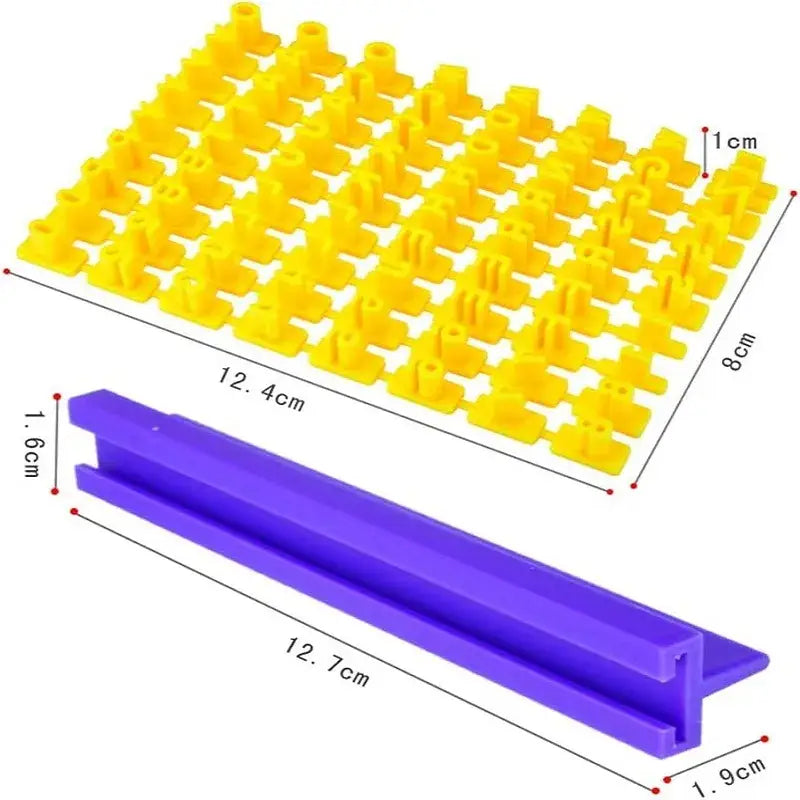 a yellow plastic lego blocks with a blue plastic block