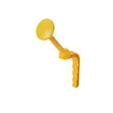 yellow plastic screw with a yellow plastic handle on a white background