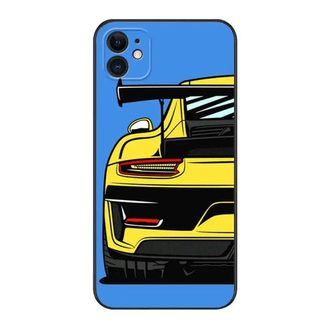 The yellow porsche iphone case