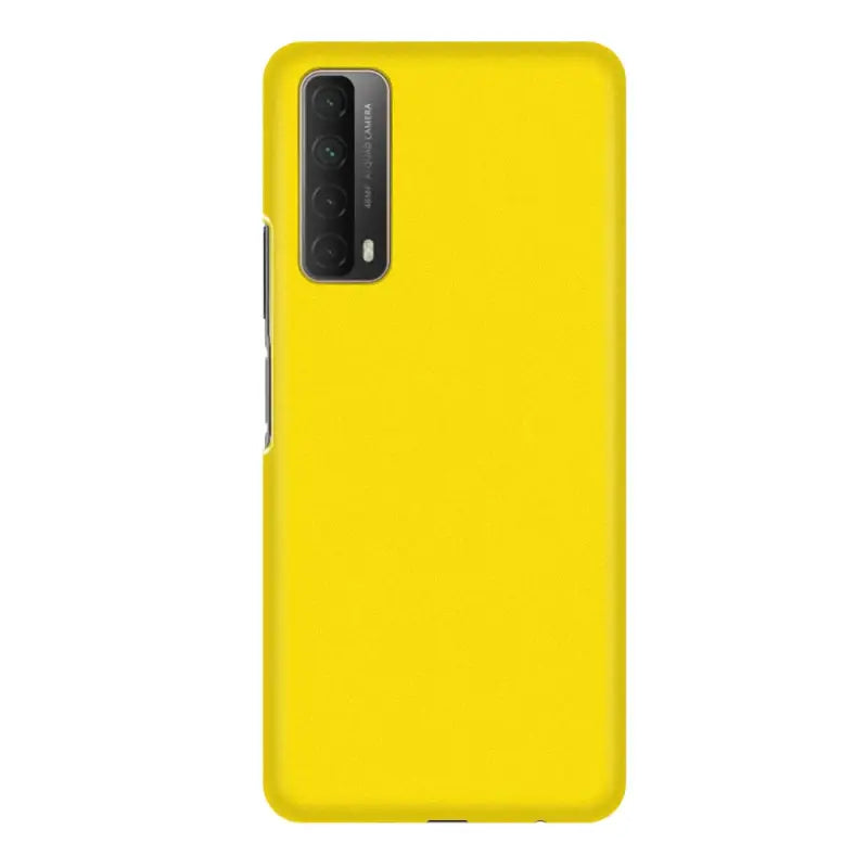 the back of a yellow samsung phone case