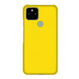 the back of a yellow phone case