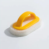a yellow sponge on a white background
