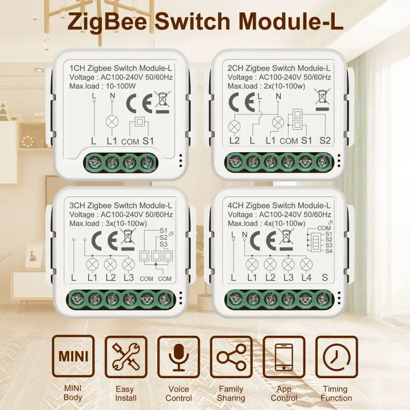 the zbee switch module is a smart home automation device