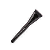 the face brush is a black brush with a black handle